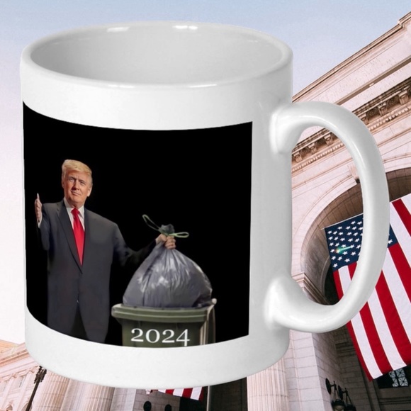 🇺🇸2024 Trump Putting Out The Trash 10 Ounce Mug! - Picture 3 of 6